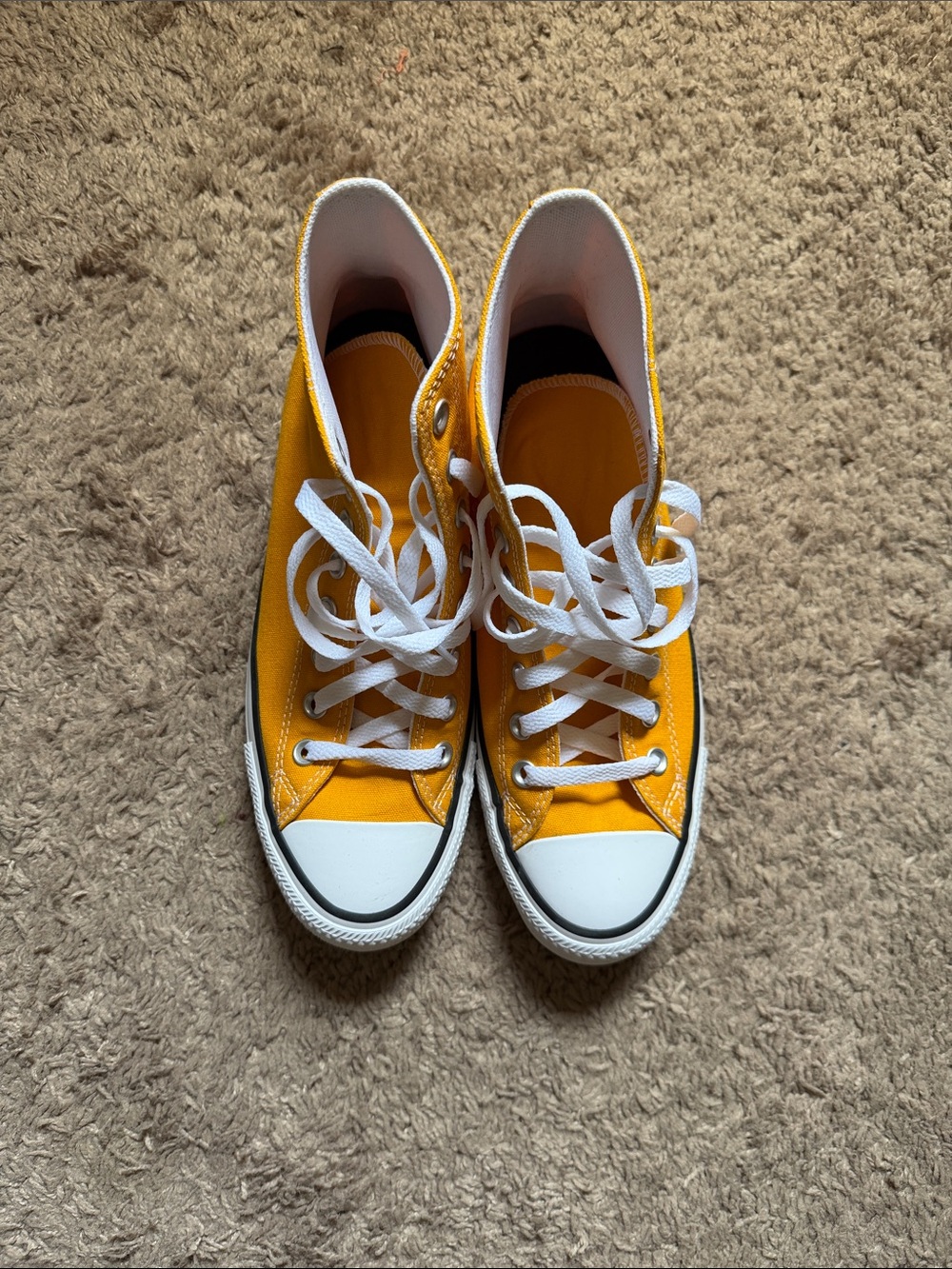 Yellow High-Top Canvas Converse Sneakers